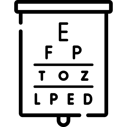 Eye test healthcare and medical eye test test icon