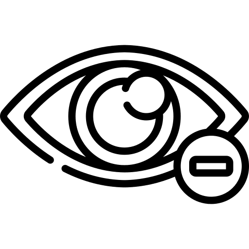Myopia healthcare ophthalmology eye icon