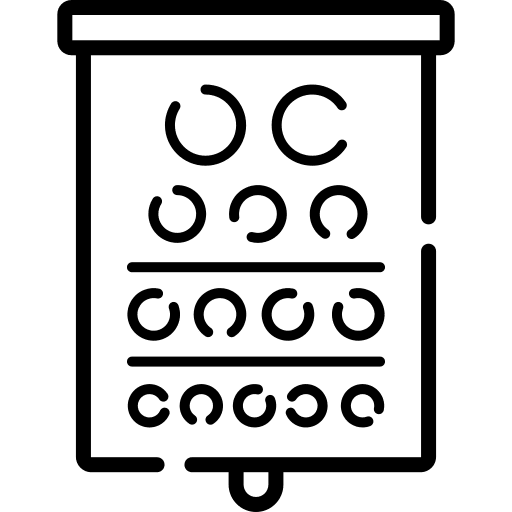 Eye test healthcare and medical healthcare ophtalmologist icon