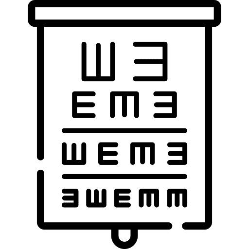 Snellen chart snellen chart optical ophtalmology icon