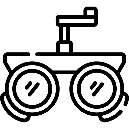 Testing glasses vision optometrist healthcare icon