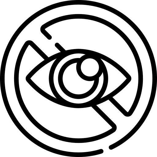 Blind blind eye multimedia icon