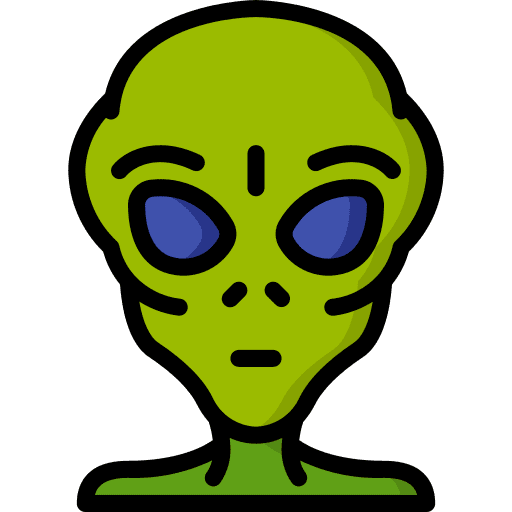 Alien astronomy space universe icon