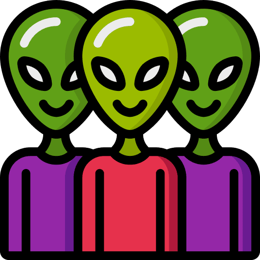 Aliens astronomy group galaxy icon