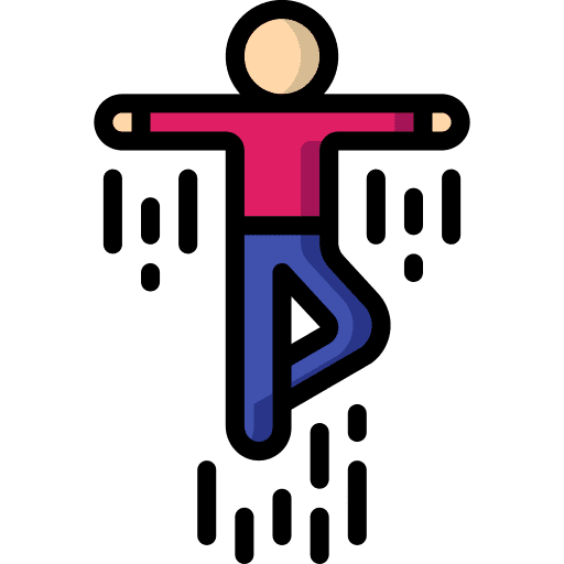 Flying magic rise human icon