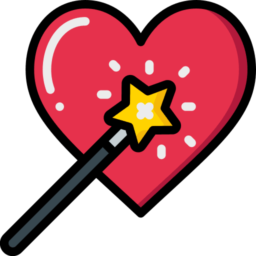 Heart spell heart magic icon