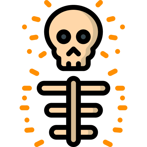 Skeleton skull bone magic icon