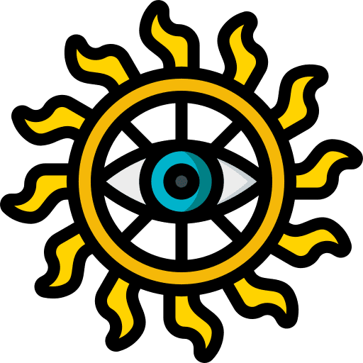 Sun halloween sunny eye icon