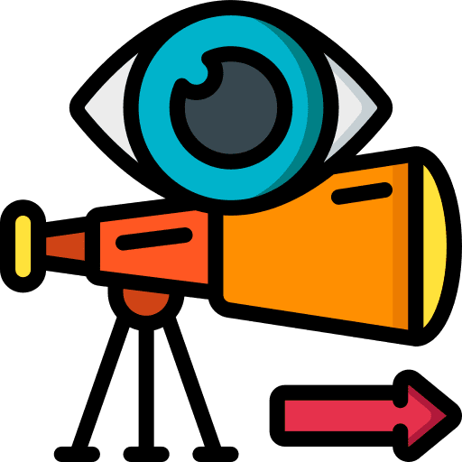 Telescope eyes observation seeing icon