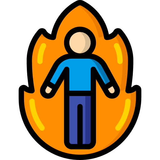 Fire halloween man science icon