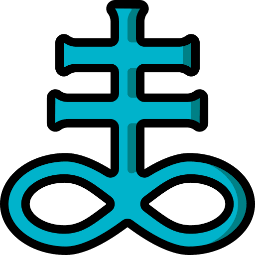 Satanic halloween sign symbol icon