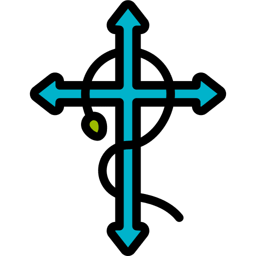 Cross snake halloween religion icon