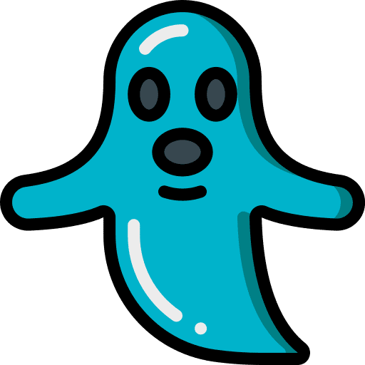 Ghost character paranormal spooky icon