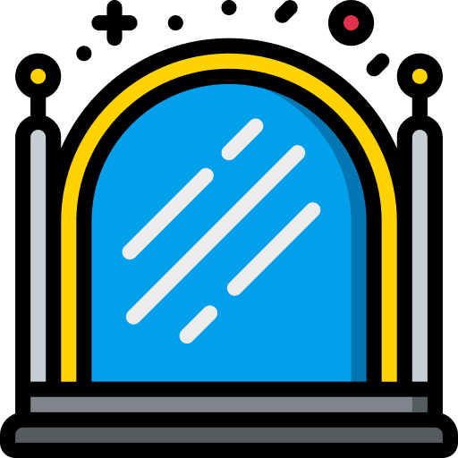 Mirror reflection cultures halloween icon