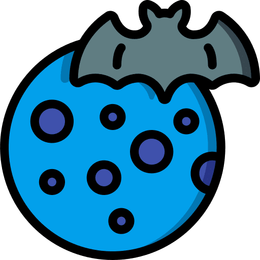 Moon scary full moon bat icon