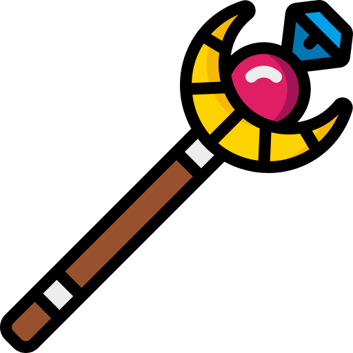 Staff wizard staff gem icon