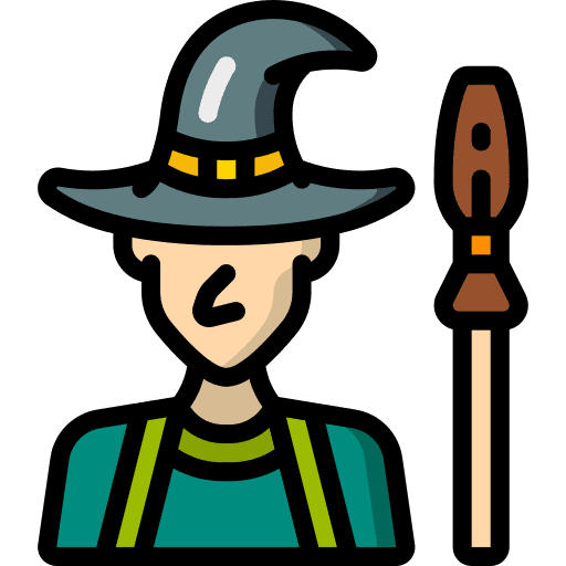 Witch witch scary horror icon