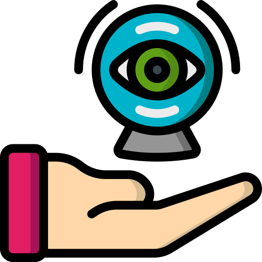 Crystal ball magician witch crystal ball icon