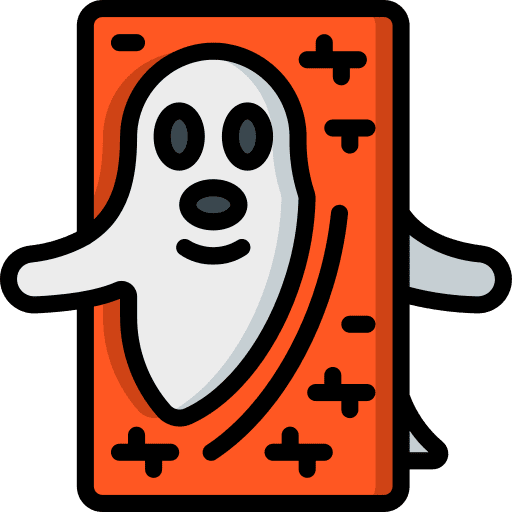 Ghost wall paranormal terror icon