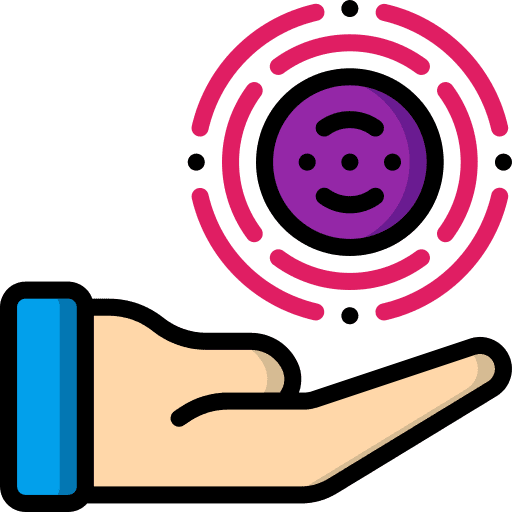 Hand magical spark halloween icon