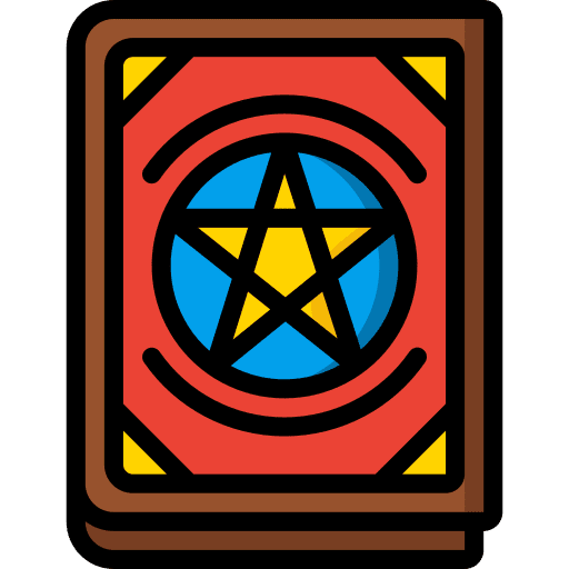 Book spell myth halloween icon