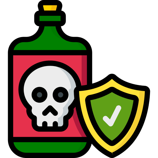Poison halloween potion container icon
