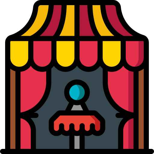 Tent fortune teller circus halloween icon