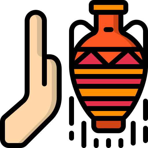 Vase halloween hand hand gesture icon