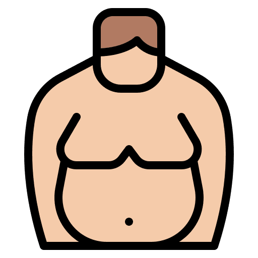 Fat body unhealthy obesity icon