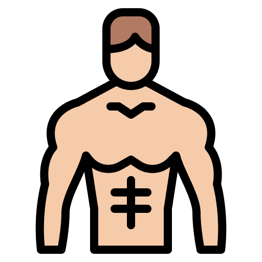 Fit diet muscles fitness icon