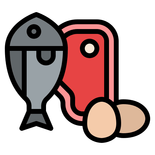 Protein pork fitness wellness icon