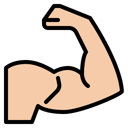 Strong courage flex medical icon