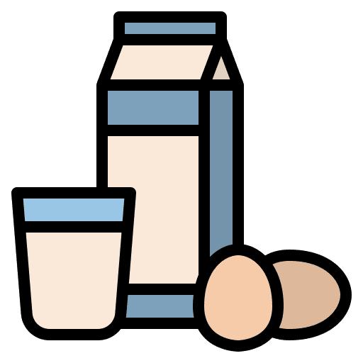 Diet food milk eggs diet food icon