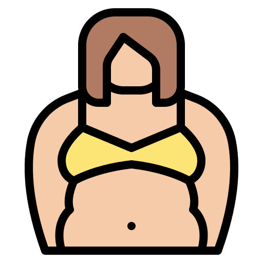 Fat wellness body unhealthy icon