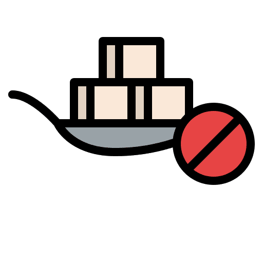 No sugar menu no sugar wellness icon