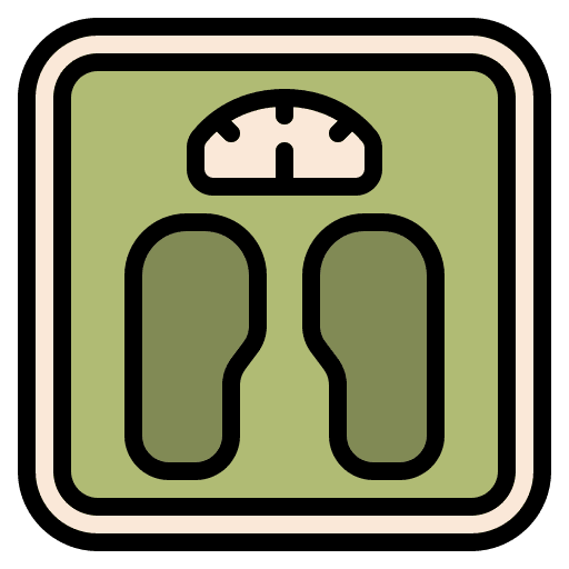 Weighing scale fitness sports and competition diet icon