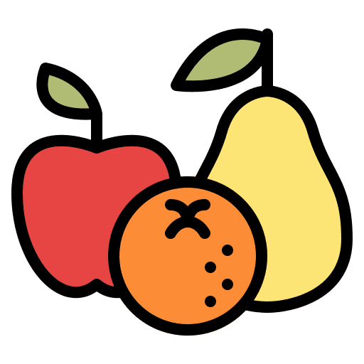 Fruits harvest healthy food wellness icon