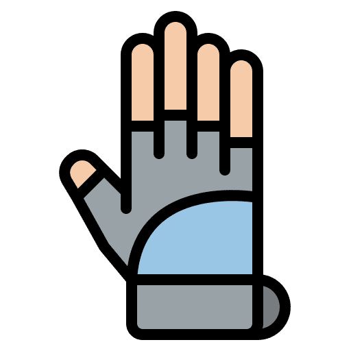 Glove safety extreme weight icon
