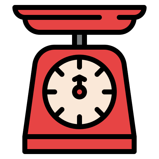 Scale health healthcare kitchen scale icon
