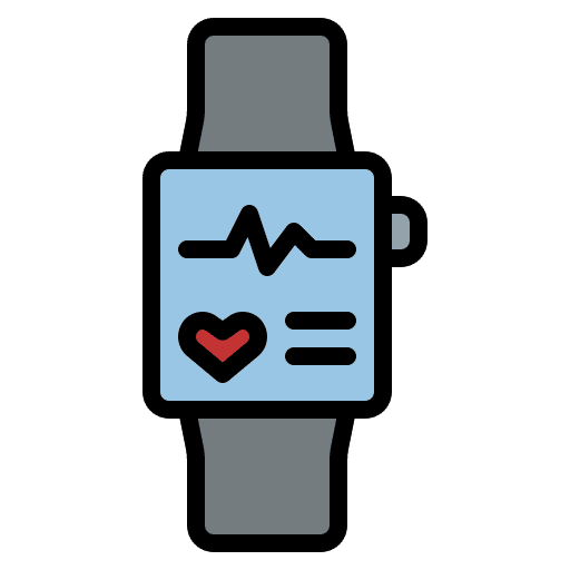 Smart watch diet heartbeat watch icon