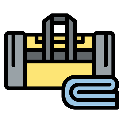 Sport bag exercise health fitness icon