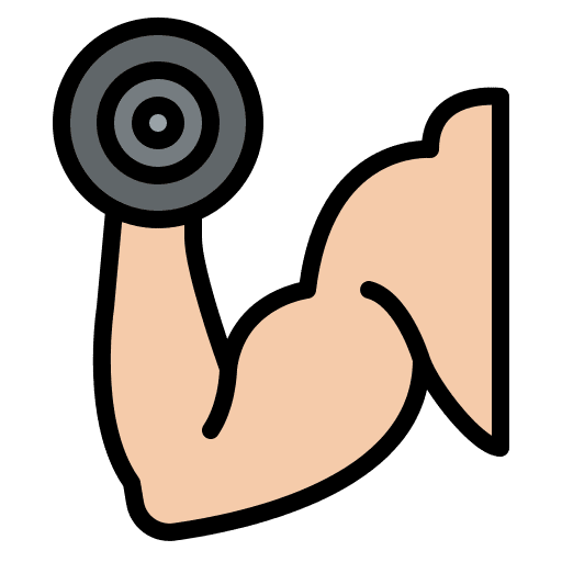 Training arm muscles strenght icon