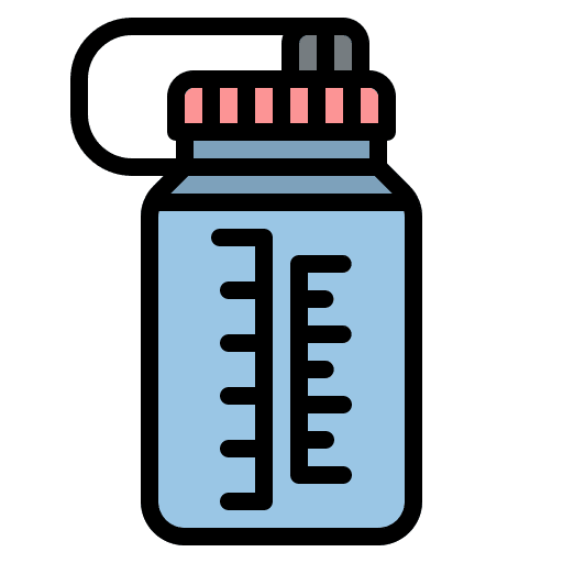 Water bottle water bottle fitness healthy food icon