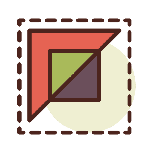 Cut intersection cut shapes and symbols icon