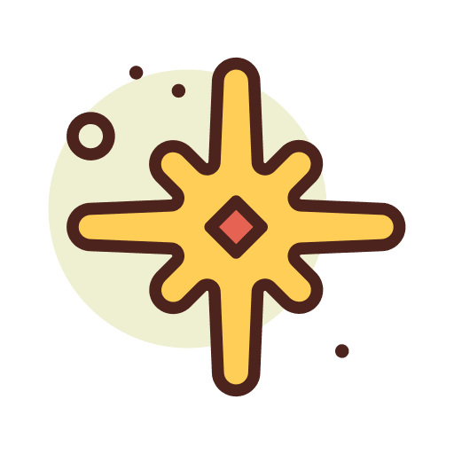 Star shapes and symbols night star icon