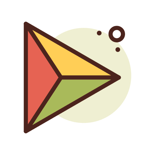 Triangle play triangle shapes icon
