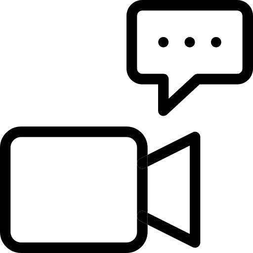 Chat video chat video professions and jobs icon
