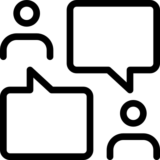 Chatting communications multiple users group users icon