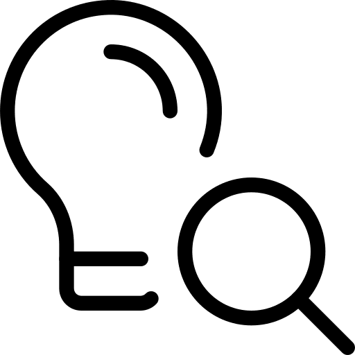 Search invention idea professions and jobs icon