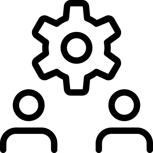 Setting people group business icon